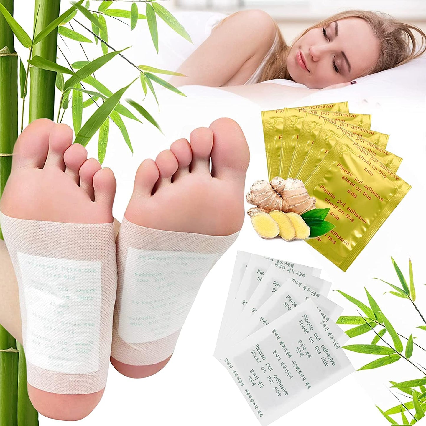 Organic Natural ingredients Detox Foot Pads for Body (pack of 10)